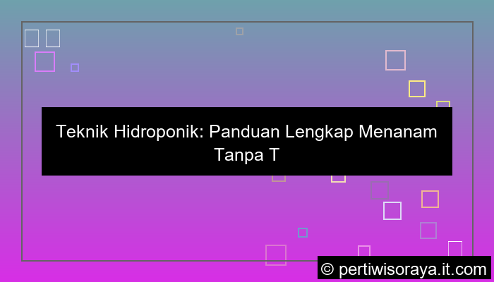 teknik hidroponik
